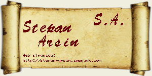 Stepan Arsin vizit kartica